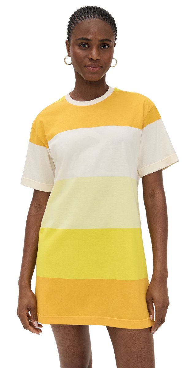LE BOP Lily Mini Dress Golden Stripe