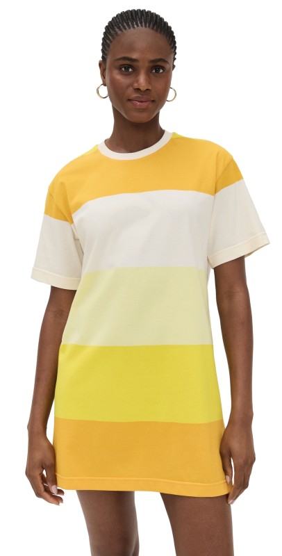 LE BOP Lily Mini Dress Golden Stripe