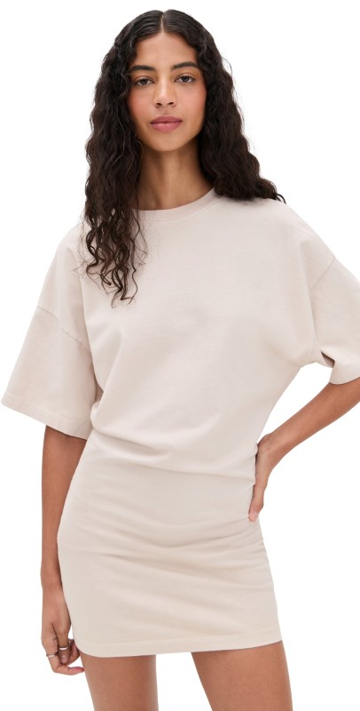 Enza Costa Supima Curve Mini Dress Parchment