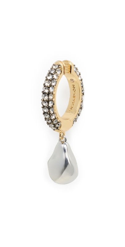 DEMARSON Margo Ear Cuff Gold/Gunmetal/Crystal