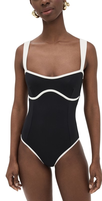 Good American Compression Sweetheart One Piece Black