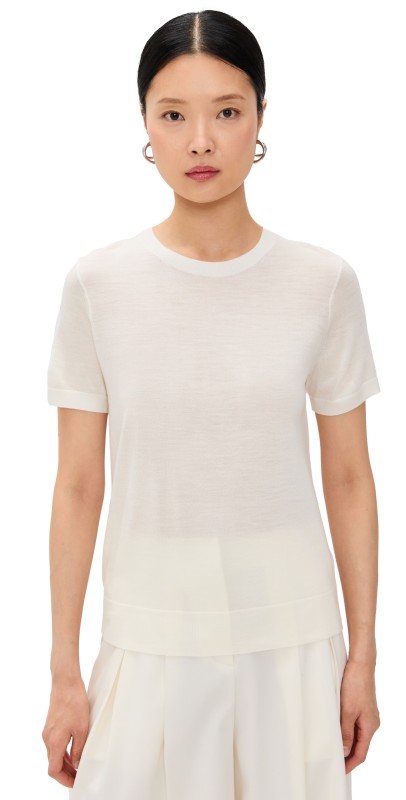 Theory Basic Tee New Ivory