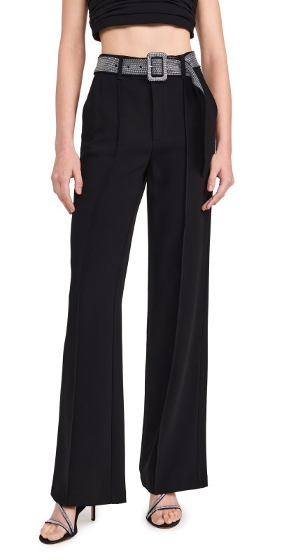 Cinq à Sept Heatset Belt Ester Pants Black