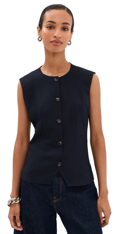 BAUM UND PFERDGARTEN Menea Blouse Blackish Pinstripe