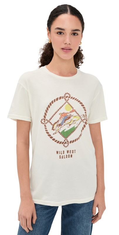 Original Retro Brand Cowboy Bar Tee Antique White