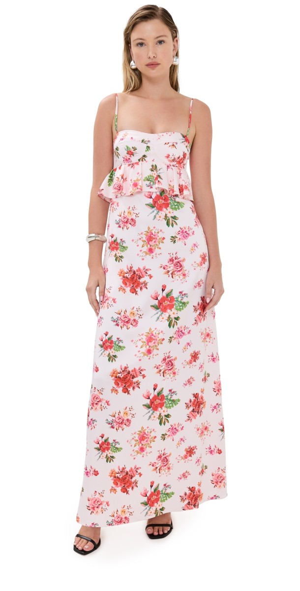 Kika Vargas Scarlet Dress Pink Rose Silk Pink Rose
