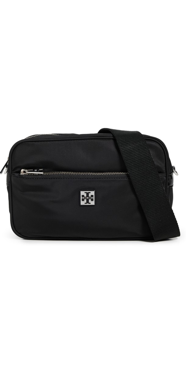 Tory Burch Virginia Nylon Shoulder Bag Black