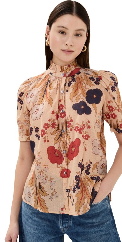 Alix of Bohemia Winnie Vintage Poppy Shirt Poppy