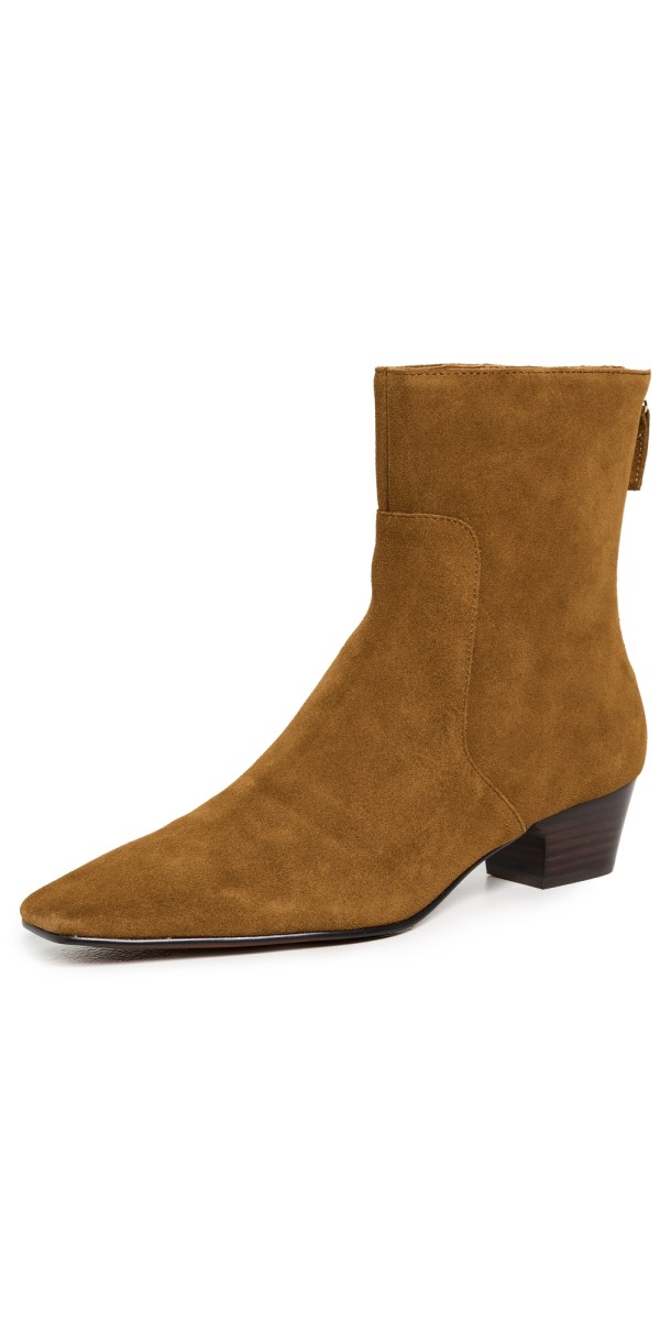 Madewell The Lexie Ankle Boots in Suede Warm Chestnut