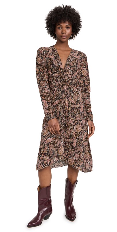Isabel Marant Étoile Zeliha Dress Black / Ochre