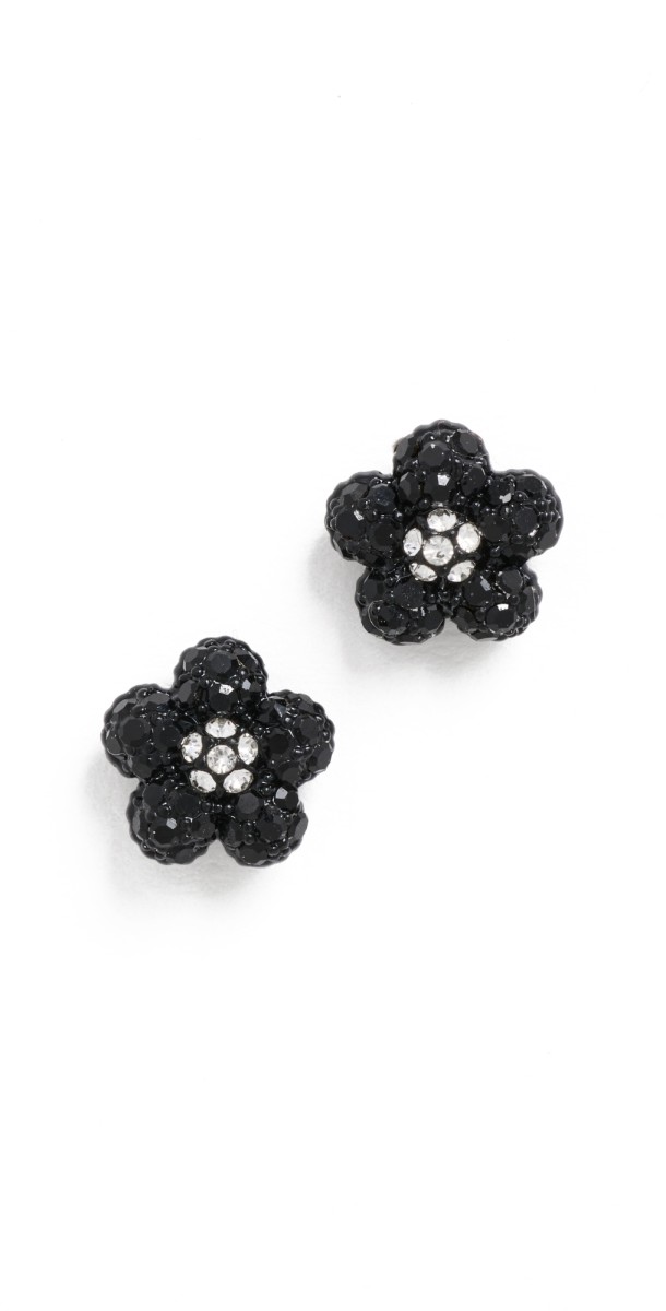 Marc Jacobs Daisy Micro Earrings Black/Crystal
