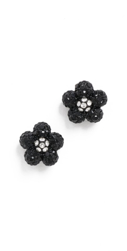 Marc Jacobs Daisy Micro Earrings Black/Crystal