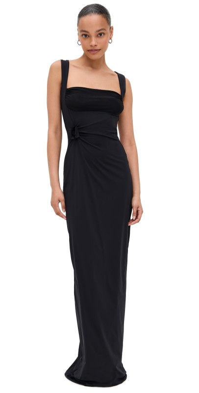 Maygel Coronel Hibisco Dress Black