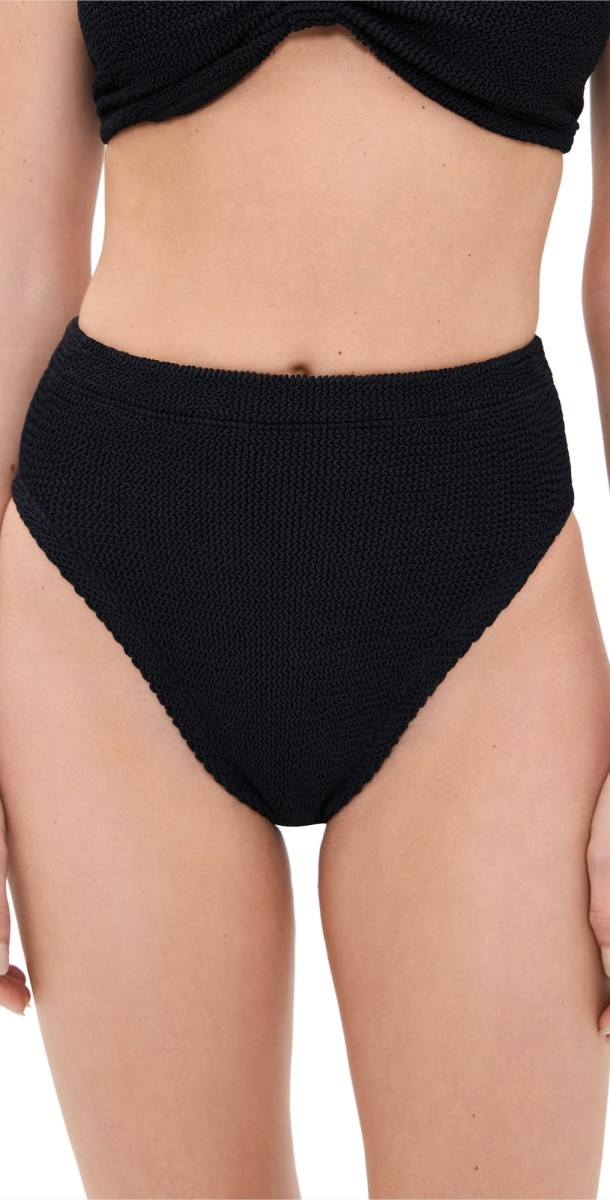 Hunza G High Waist Bikini Bottoms Black