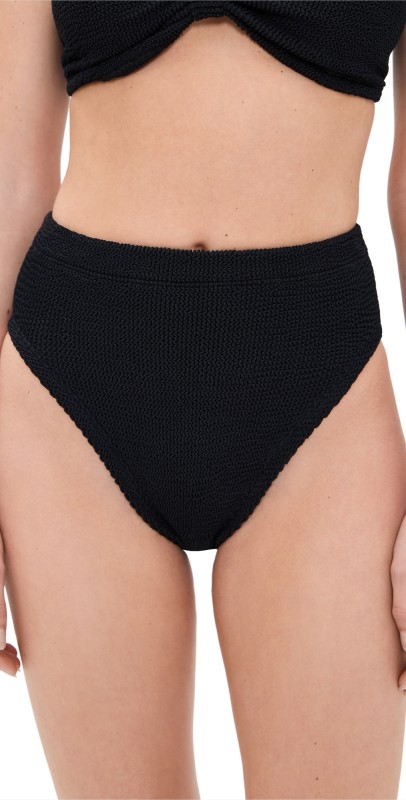 Hunza G High Waist Bikini Bottoms Black