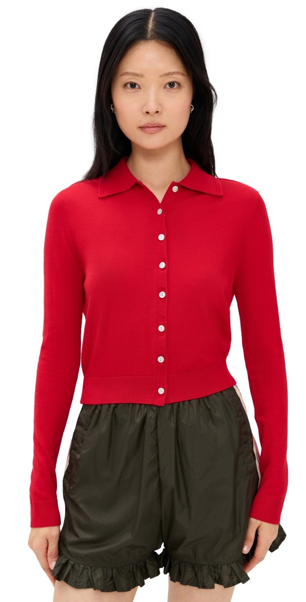 Sandy Liang Summers Cardigan Red