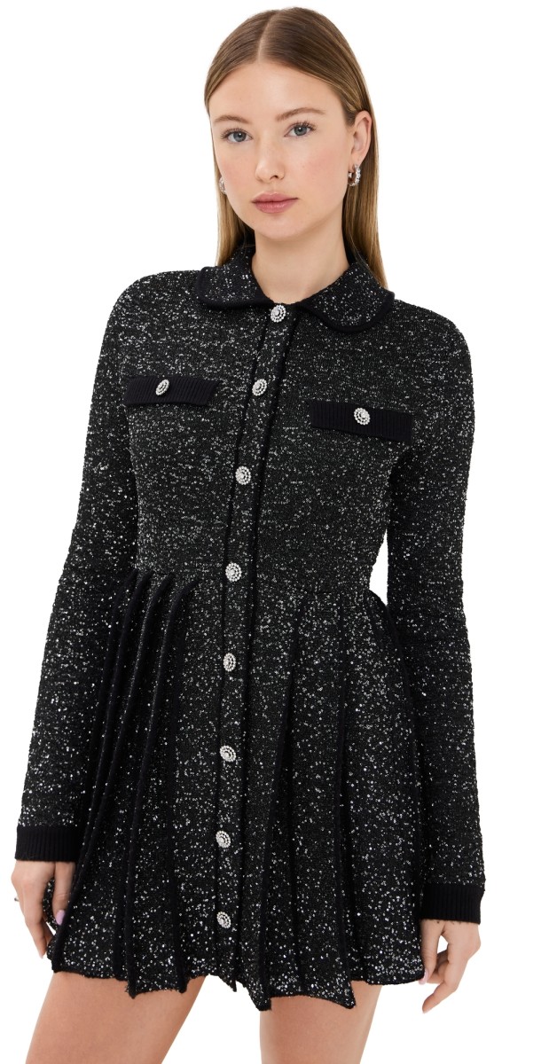 Hill House Home The Chloe Sweater Dress Black/Silver
