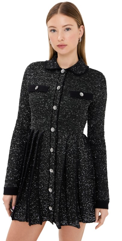 Hill House Home The Chloe Sweater Dress Black/Silver
