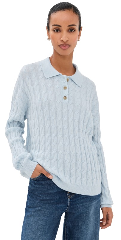 LISA YANG Magnolie Cashmere Sweater Horizon Blue