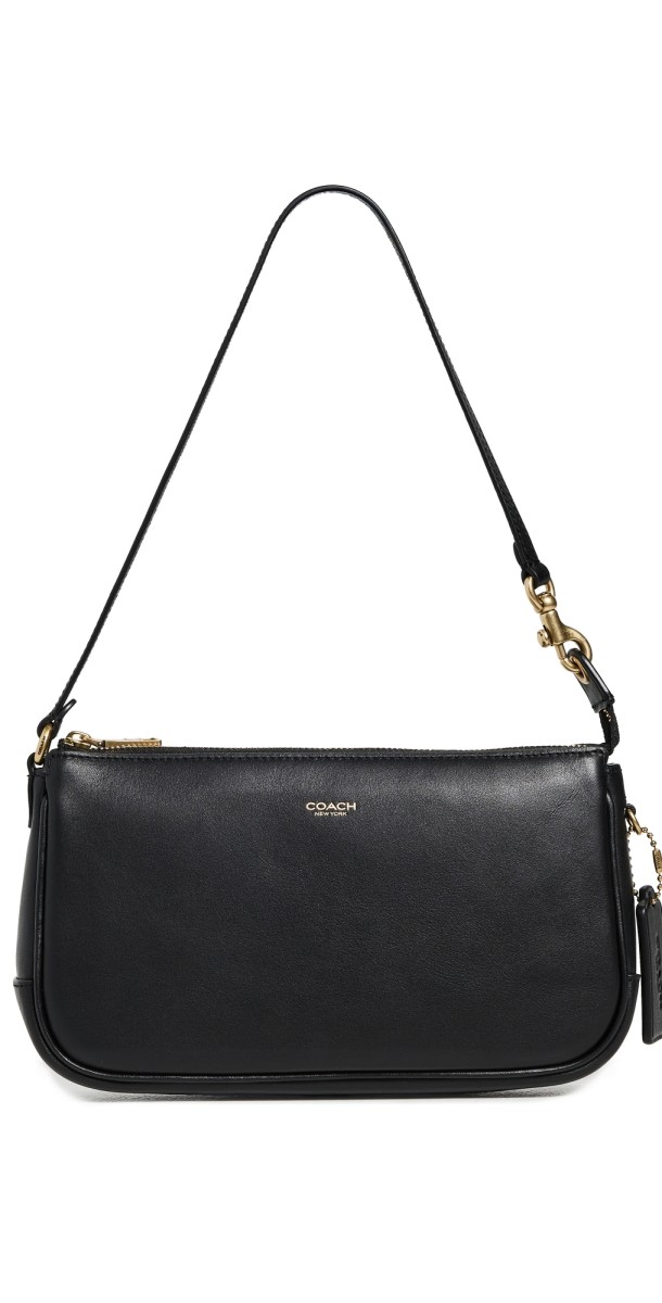 Coach Natural Grain Leather Plaza Bag Black