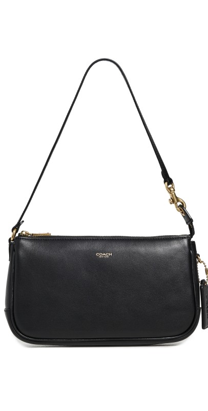 Coach Natural Grain Leather Plaza Bag Black
