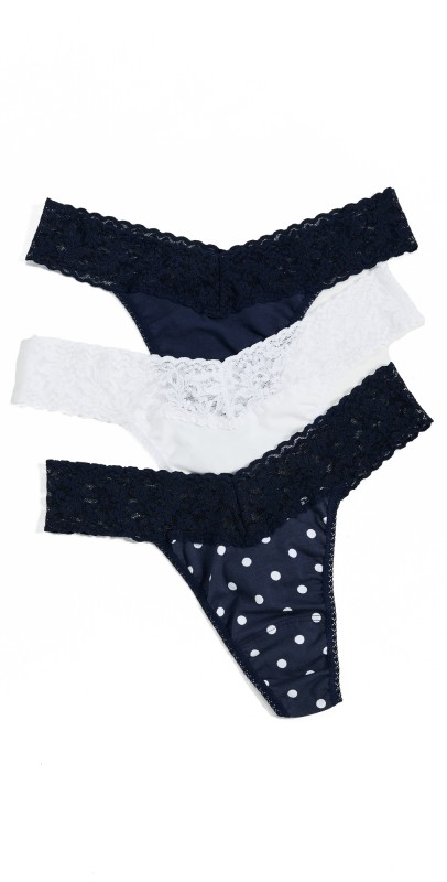 Hanky Panky Cotton Original Rise Thong 3 Pack Nfcw