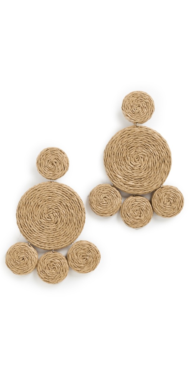 SIMONMILLER Raffia Deco Earrings Natural