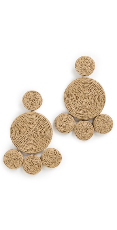 SIMONMILLER Raffia Deco Earrings Natural