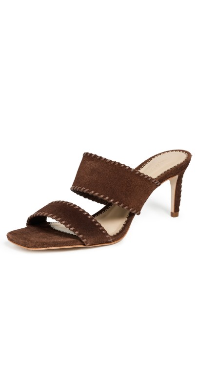 Cinq à Sept Sutton Whipstitch Sandals Dark Sepia
