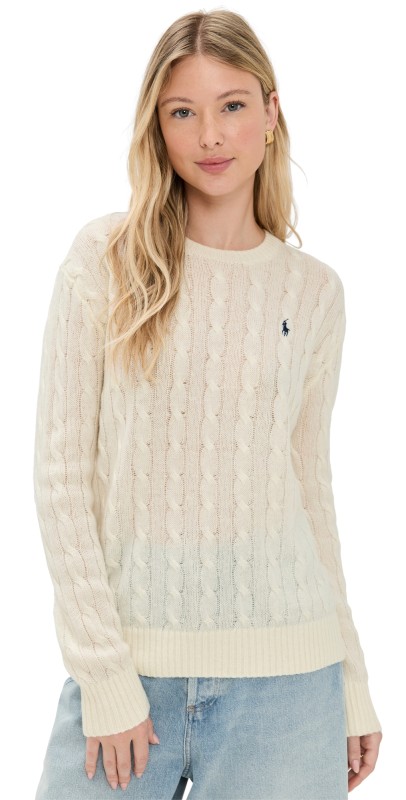 Polo Ralph Lauren Oversize Wool Cashmere Sweater Authentic Cream