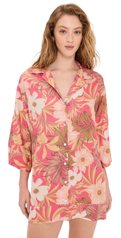 Z Supply Gellar Barra Tropic Dress Sunset Pink