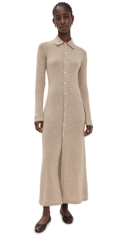 Guest in Residence Showtime Shirt Dress Taupe