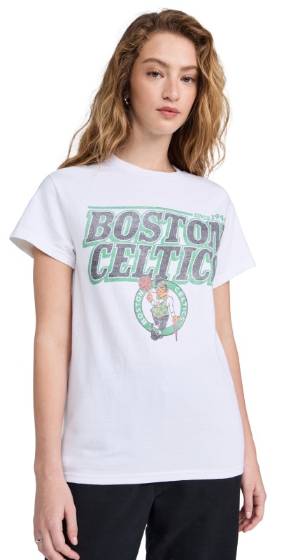 Junk Food Celtics 18's Crew Tee White