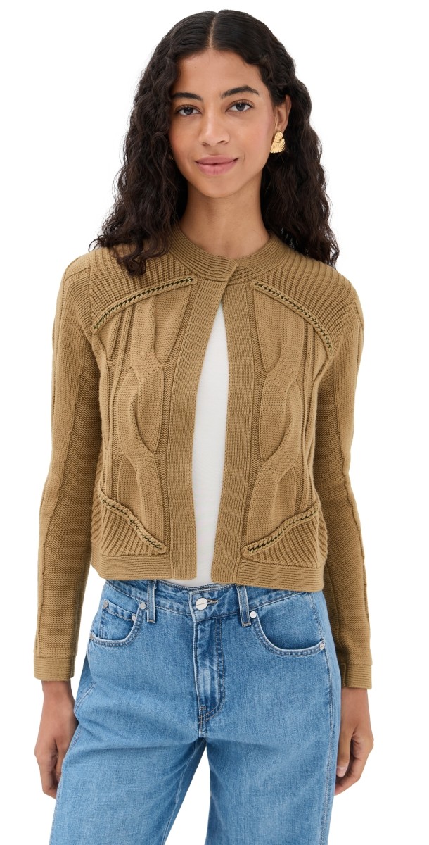 TWP Chain Sweater Jacket Camel