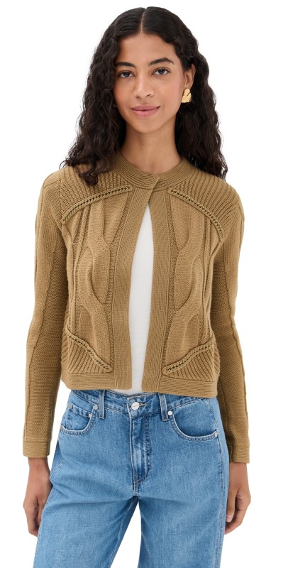 TWP Chain Sweater Jacket Camel