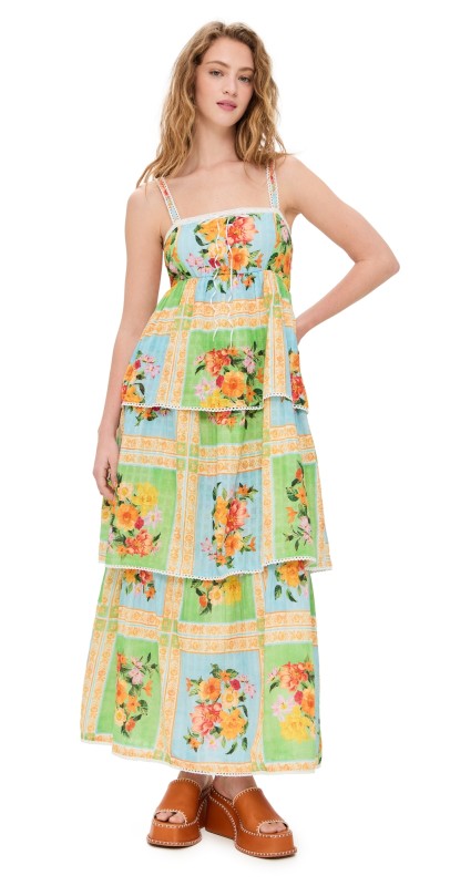 Show Me Your Mumu Peyton Midi Dress Country Bouquet