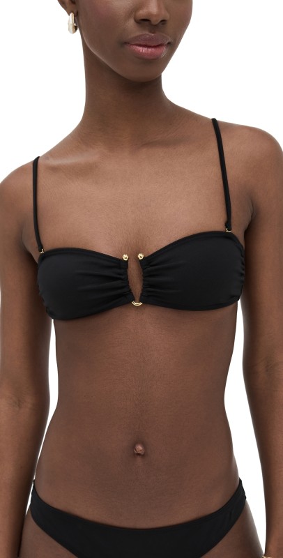 Nili Lotan Bandeau Bikini Top Black