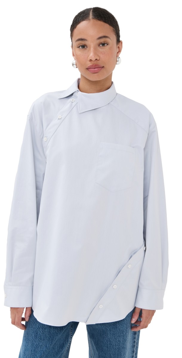 Peter Do Kiko Shirt Silver Blue