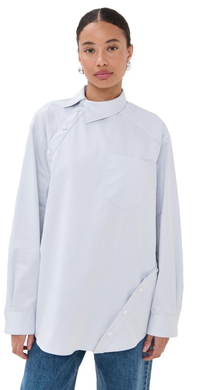 Peter Do Kiko Shirt Silver Blue