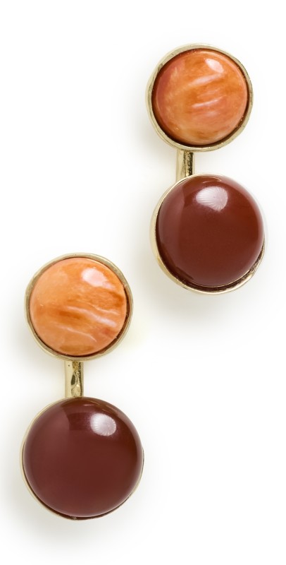 Ulla Johnson Kiri Double Stone Earrings Carnelia