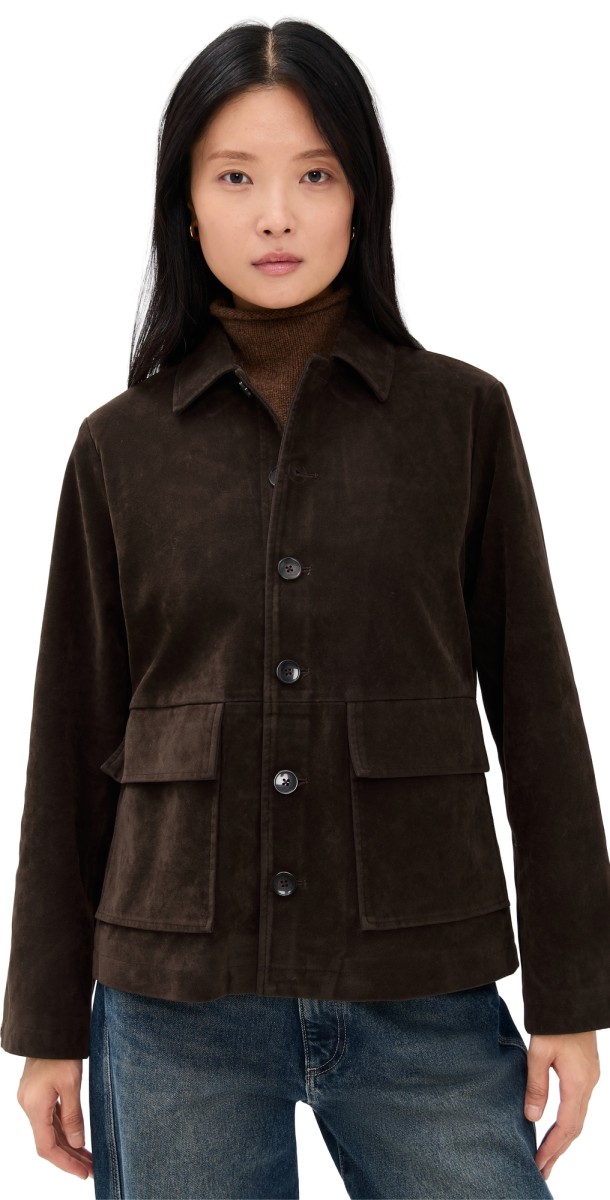 Joe's Jeans The Faux Suede Chore Coat Dark Chocolate