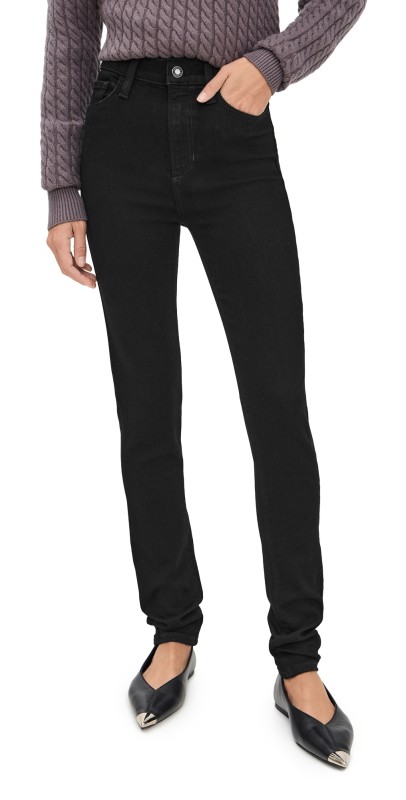 Favorite Daughter The Sara Super High Rise Skinny Jeans Onyx