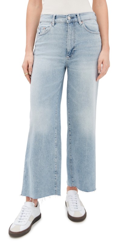 DL1961 Hepburn Wide Leg High Rise Ankle Jeans Freshwater (Vintage)