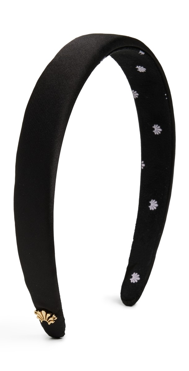 Lele Sadoughi Charlotte Silk Headband Jet