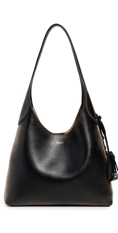 Coach Loved Leather Brooklyn Shoulder Bag LH/Black Brow
