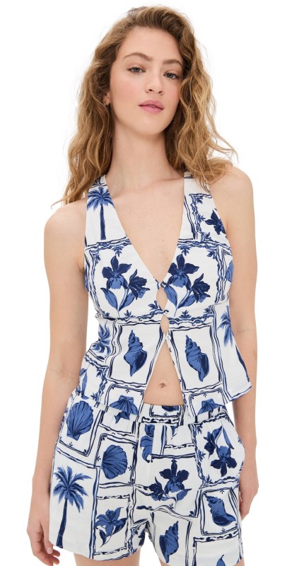 MINKPINK Sylvie Keyhole Top Postcard-Floral