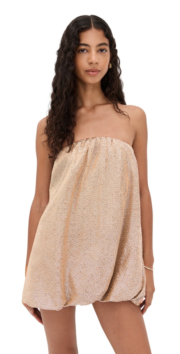 Show Me Your Mumu Beverly Bubble Dress Silver Confetti
