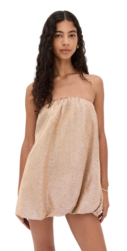 Show Me Your Mumu Beverly Bubble Dress Silver Confetti