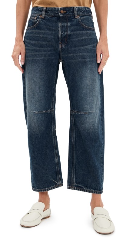 Madewell Petite Darted Barrel Leg Jeans Danver Wash