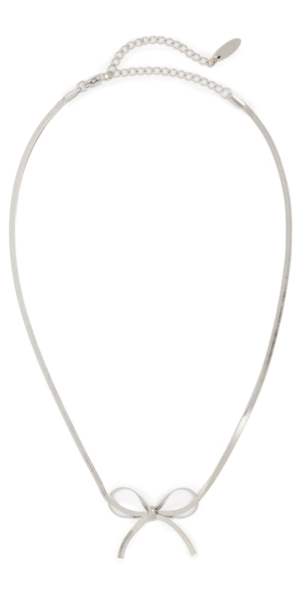 Maison Irem Silver Bow Necklace Silver